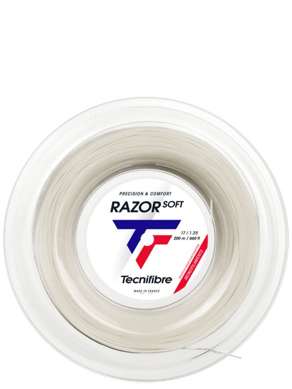 Tenis struna Tecnifibre Razor Soft white - kolut 200m
